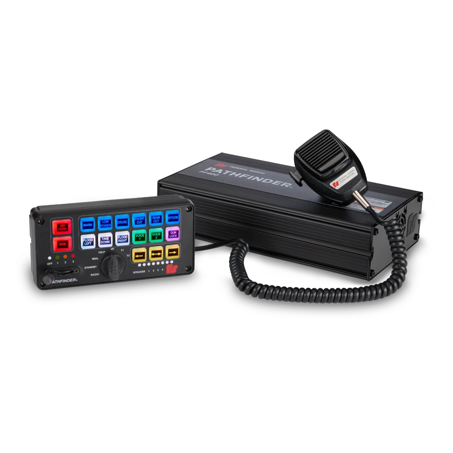 Federal Signal Pathfinder PF400 siren controller — rotary knob surface-mount panel